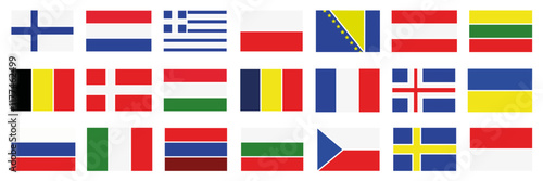 Flags. Country symbol. Sticker with flags of the countries of the world.