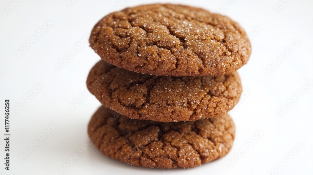 Triple-Ginger Rye Cookies With Copy Space Triple-Ginger Rye Cookies With Copy Space