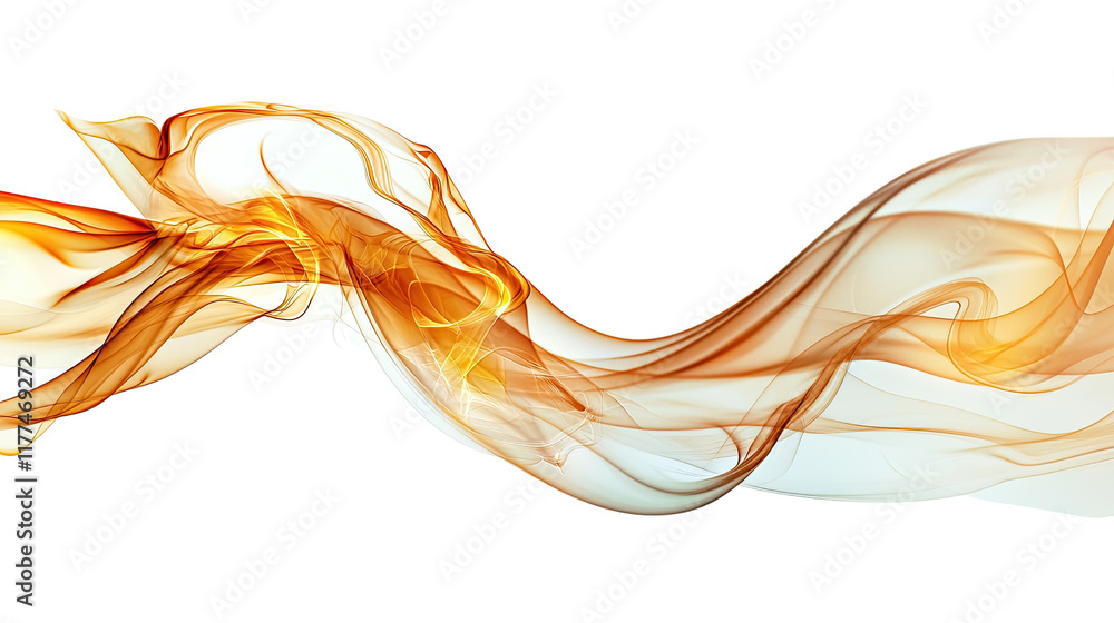Abstract Orange and White Smoke Swirl Design Abstract Orange and White Smoke Swirl Design