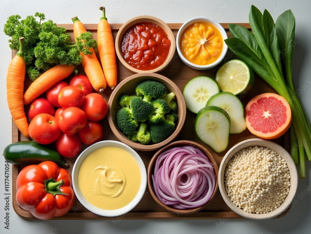 The selection of healthy and clean foods. The selection of healthy and clean foods.