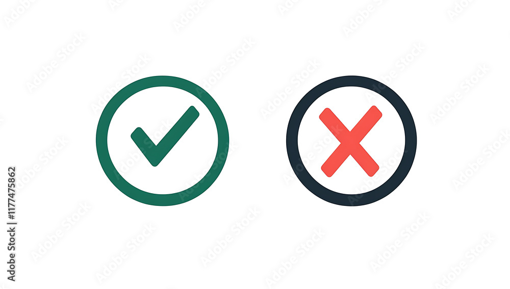 Duct Tape Green Tick and Red X Mark Isolated on White background.PNG Duct Tape Green Tick and Red X Mark Isolated on White background.PNG