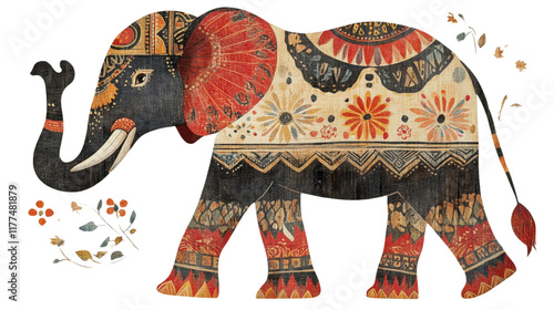 Wooden elephant figurine sculpture from Thailand, a decorative souvenir and art piece representing wildlife and nature photo