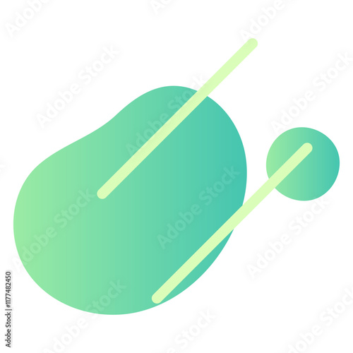 Green Aesthetic Blob Shape