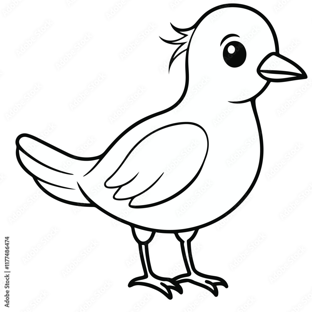 Obraz premium vector bird line art free download 