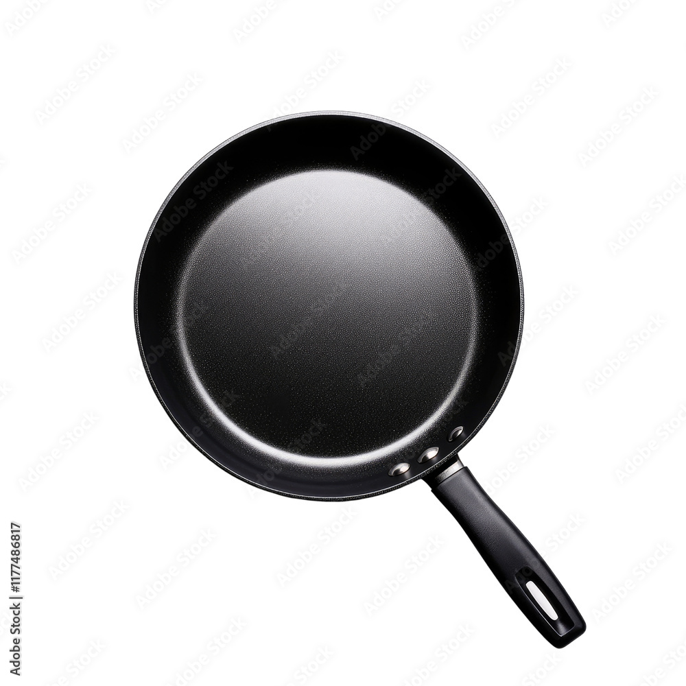 Empty Black Frying Pan Isolated on Black Background Empty Black Frying Pan Isolated on Black Background