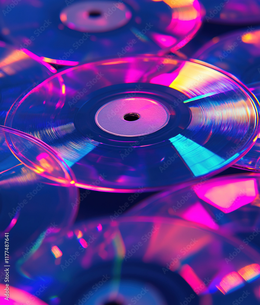 Purple and blue vinyl records Purple and blue vinyl records