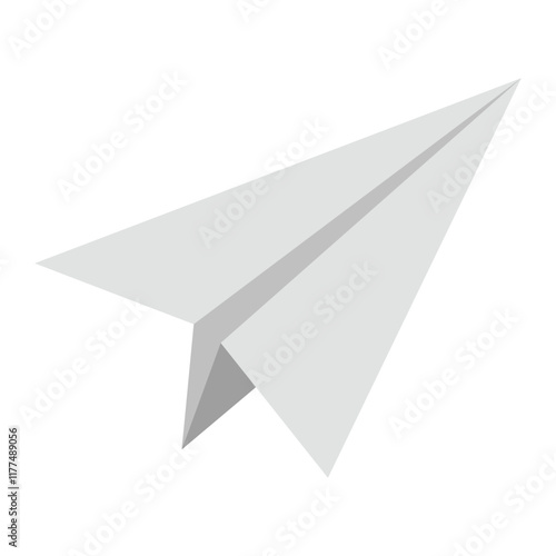 Free Download Paper airplane vector icon. Paper plane symbol for messaging, communication, and mail sending design. Flat illustration isolated on white background. - GFXLoad