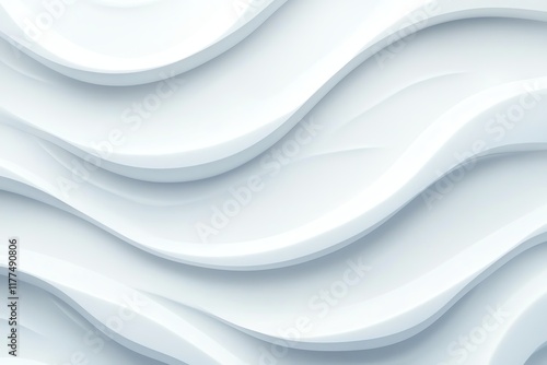 Wallpaper Mural Abstract wavy white texture background with layered patterns Torontodigital.ca