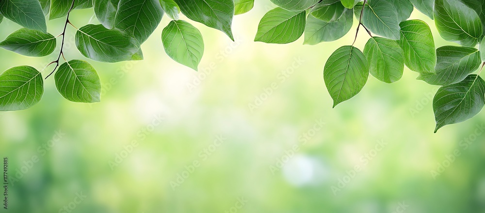 Lush green leaves form an elegant overhead canopy, casting gentle shadows, set against a serene and blurred natural background, evoking tranquility and a connection with nature. Lush green leaves form an elegant overhead canopy, casting gentle shadows, set against a serene and blurred natural background, evoking tranquility and a connection with nature.