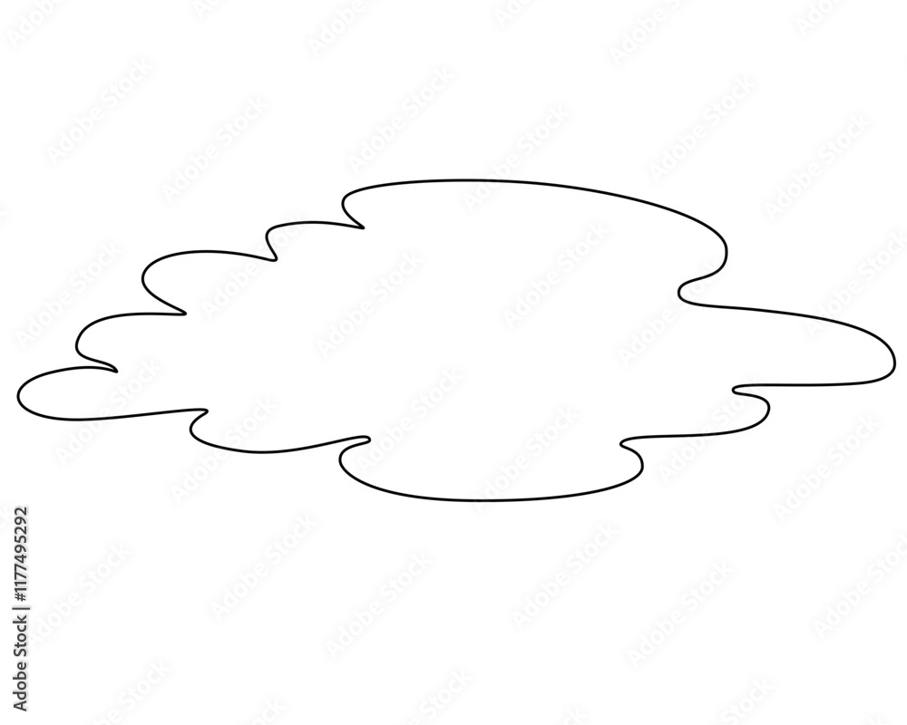 Cloud, weather phenomenon sign - vector linear picture with editable outline for coloring book, logo or pictogram. Outline. Cloud for coloring book. Cloud, weather phenomenon sign - vector linear picture with editable outline for coloring book, logo or pictogram. Outline. Cloud for coloring book.