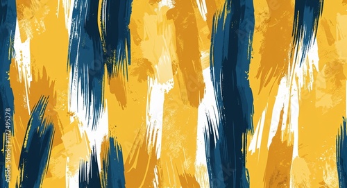 Brush stroke art pattern background in yellow pattern background