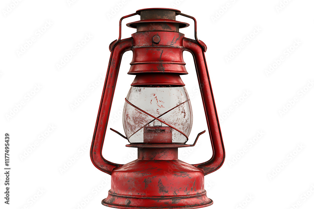 Red metal lantern isolated on white background.PNG Red metal lantern isolated on white background.PNG