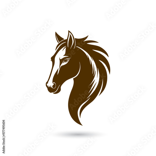 Horse Head Icon. Horse icon simple sign. Horse head design on white background. Horses head animal illustration for symbols, templates, logos, and websites