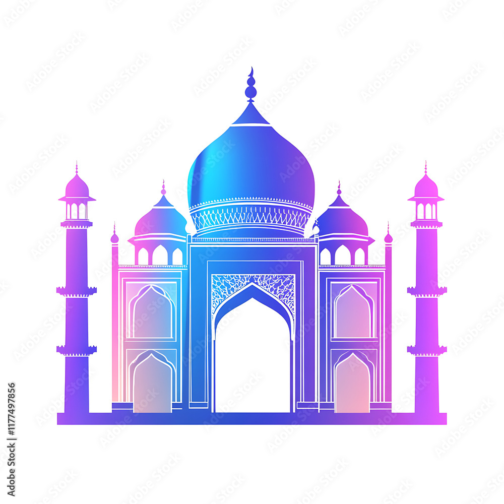 Silhouette of a mosque vector illustration isolated on white background.PNG Silhouette of a mosque vector illustration isolated on white background.PNG