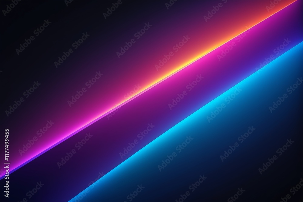 Fototapeta premium a close up of a neon colored wallpaper with a black background