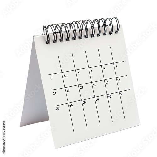 Simple Desk Calendar Showing Dates And Numbers