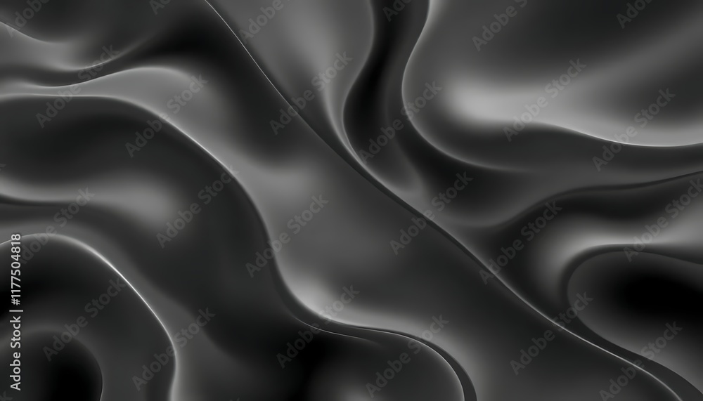 Obraz premium Dark Gray Silk Drape Abstract Background Soft Elegant Texture