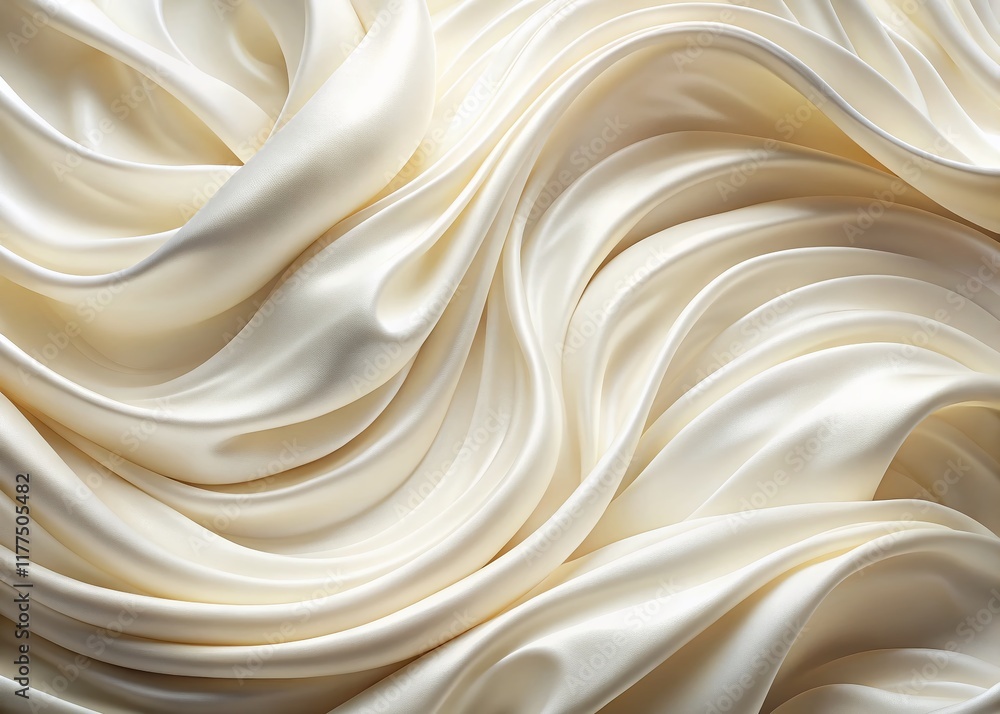 Fototapeta premium Luxurious Abstract Wave Texture: Vintage Style White Background Business Stock Photo