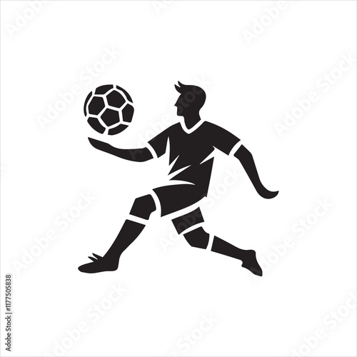 soccer player silhouette