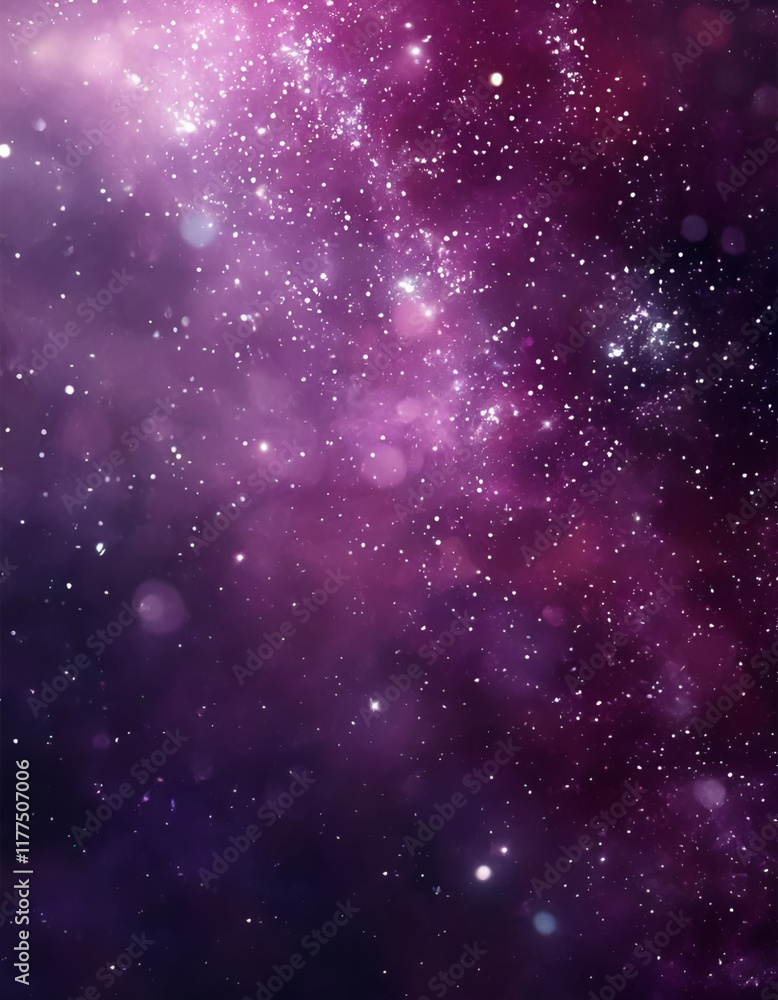 Obraz premium Atmospheric, very deep, almost Empty space. The whole scene is in very light colors. Very blurry blurry background with one or two dots of abstract blurry purple, pink coloured bokeh. with some