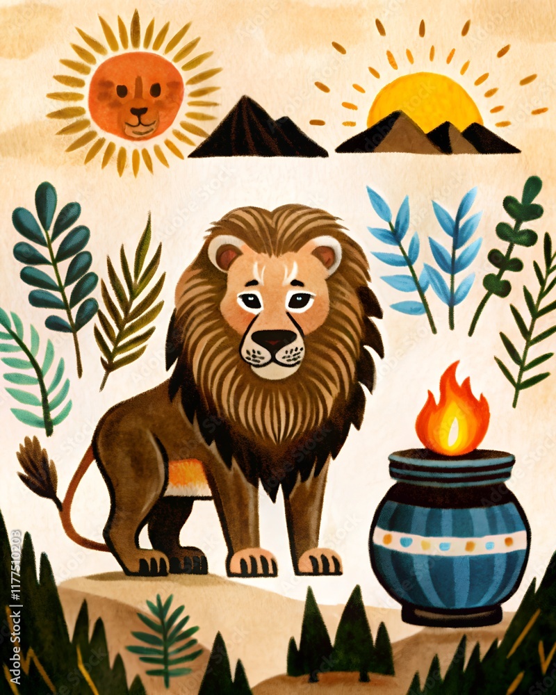 Fototapeta premium lion in the jungle