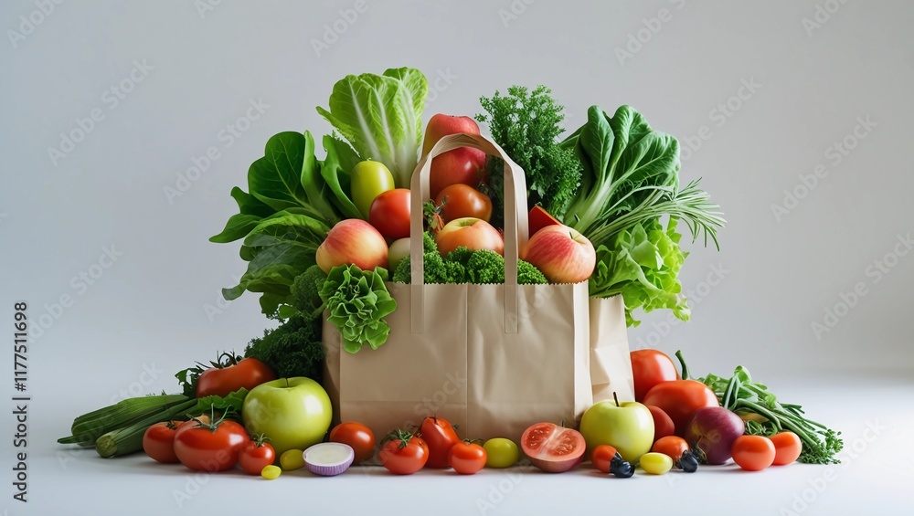 Fresh Produce in Eco-Friendly Paper Bag – Fruits and Vegetables Display Fresh Produce in Eco-Friendly Paper Bag – Fruits and Vegetables Display