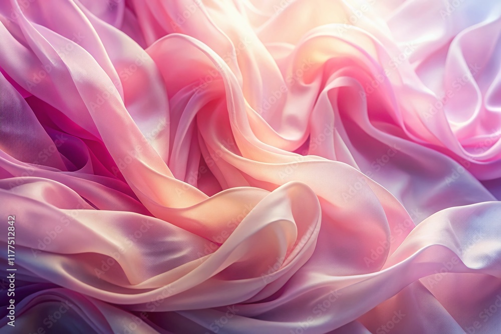 Fototapeta premium Luxurious Soft Pink Silk Waves: Elegant Abstract Texture Background