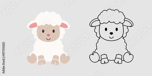 Cute Baby Sheep Svg, Farm Animal Svg, Sheep Svg, Farm Svg, Baby Farm Animal Svg, Sheep Png, Baby Sheep Svg, Baby Farm Animals Svg, Digital Download, Svg Files for Cricut
