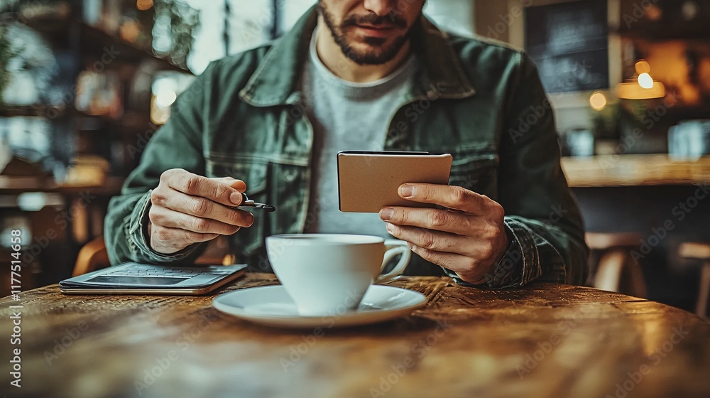 Online security basics shown through a user enabling two-factor authentication Stock Photo with side copy space Online security basics shown through a user enabling two-factor authentication Stock Photo with side copy space