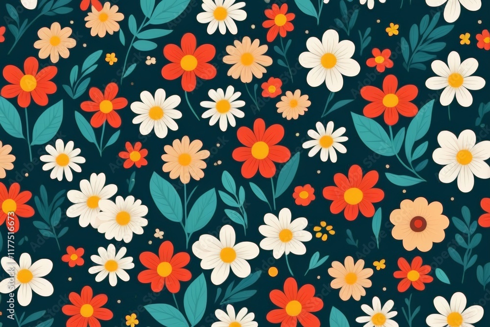 a close up of a colorful flower pattern on a dark background a close up of a colorful flower pattern on a dark background