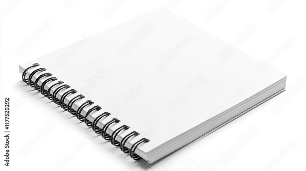 a spiral notebook with white paper isolated on a white background a spiral notebook with white paper isolated on a white background