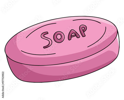 Cute cartoon hand drawn vector soap illustration.