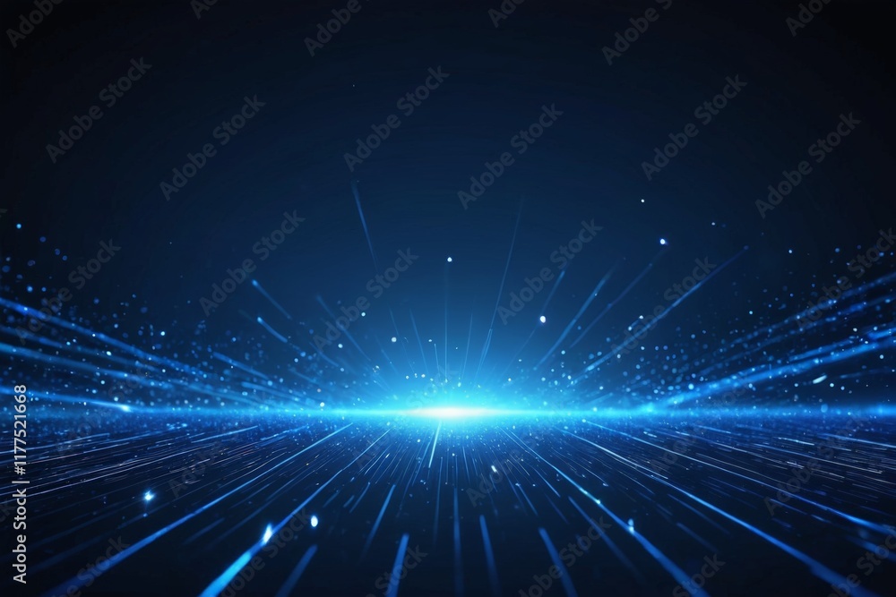 Fototapeta premium a blue abstract background with lines and stars