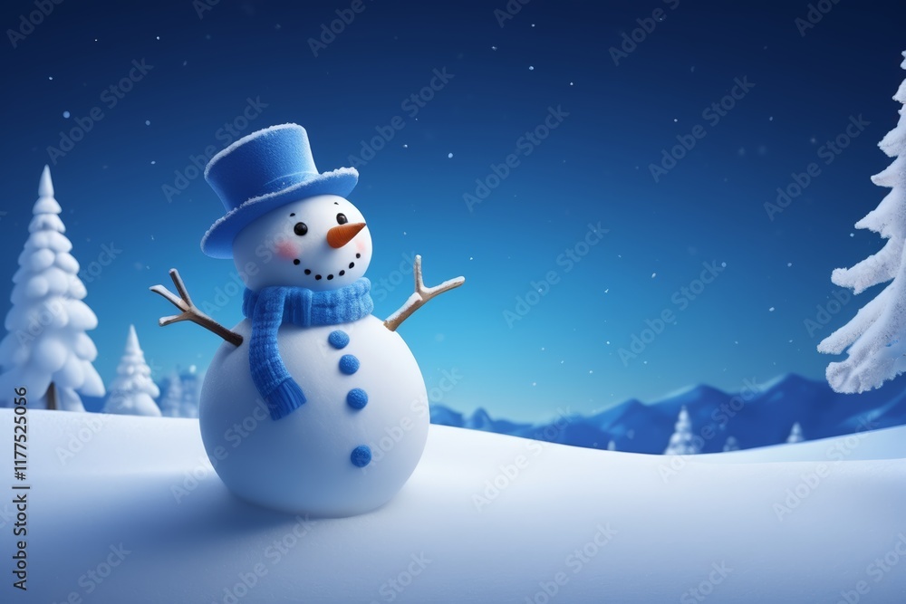 Fototapeta premium there is a snowman that is standing in the snow