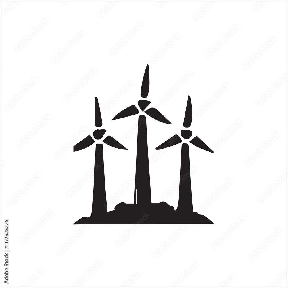 wind turbine silhouette wind turbine silhouette