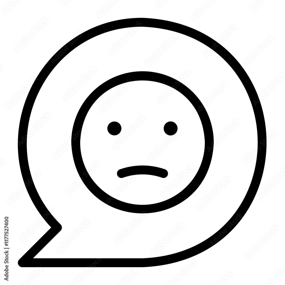 Fototapeta premium dislike line icon