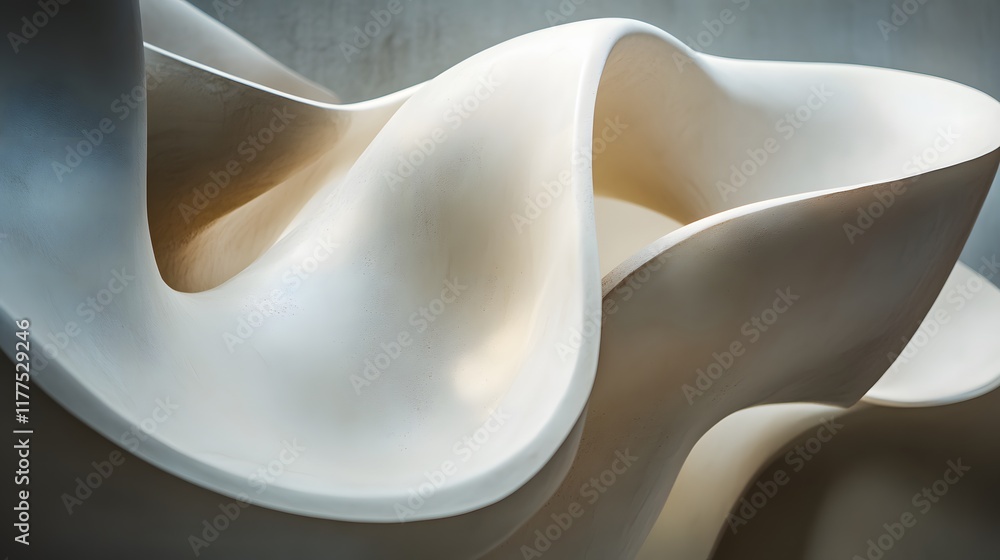 Sculpting fluid forms contemporary art gallery sculpture minimalist space close-up abstract design Sculpting fluid forms contemporary art gallery sculpture minimalist space close-up abstract design