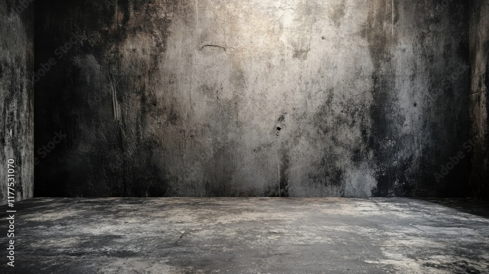 stock photo features a 3D-rendered empty and dark abstract concrete room interior stock photo features a 3D-rendered empty and dark abstract concrete room interior