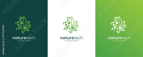 inspiring logo design premium cbd, marijuana, cannabis, flower, nature  with molecular, 
Innovative digital technology concept business	
