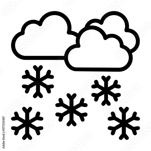 Heavy Snow Vector Icon Design