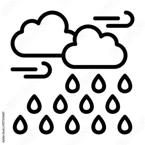 Drizzle Vector Icon Design