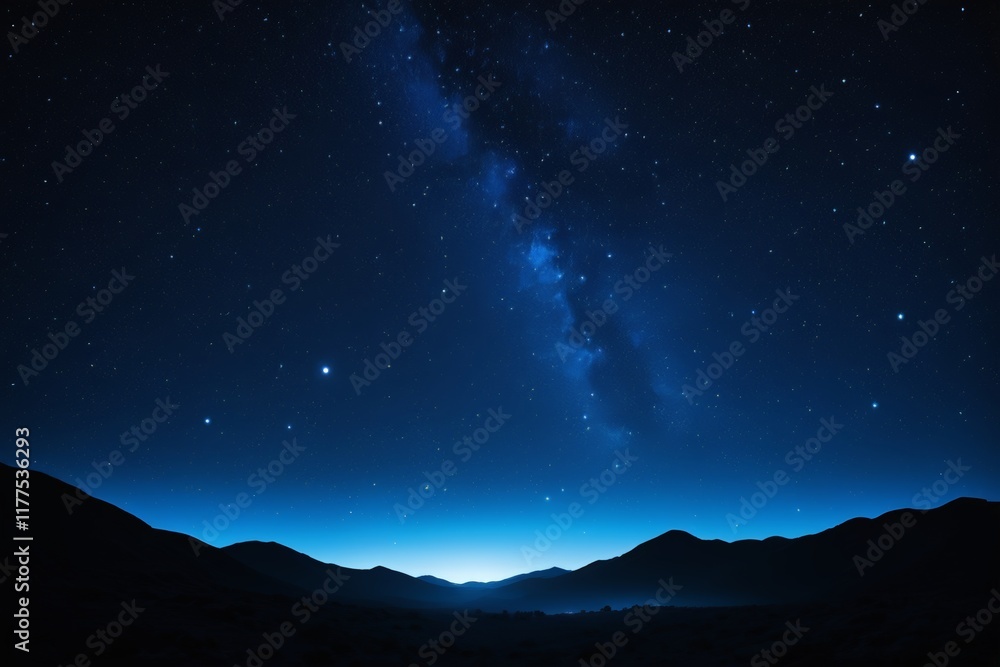 starry night sky with a mountain range and a distant star filled sky starry night sky with a mountain range and a distant star filled sky