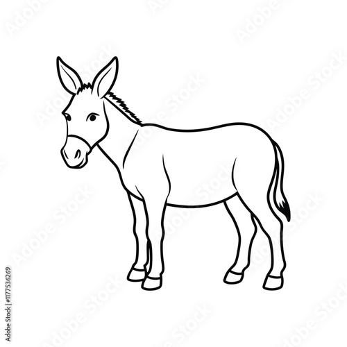 donkey line art.eps