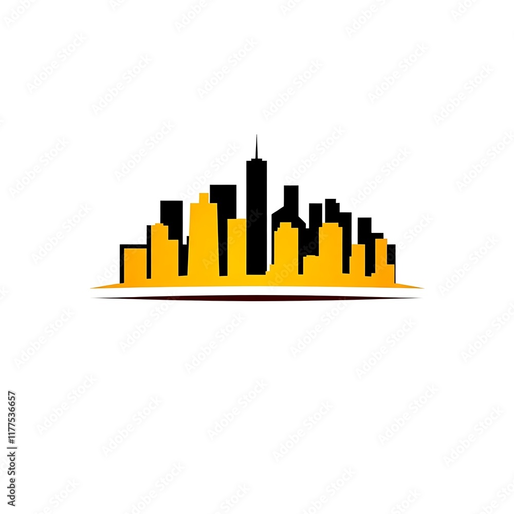 Fototapeta premium Urban Skyline Silhouette 