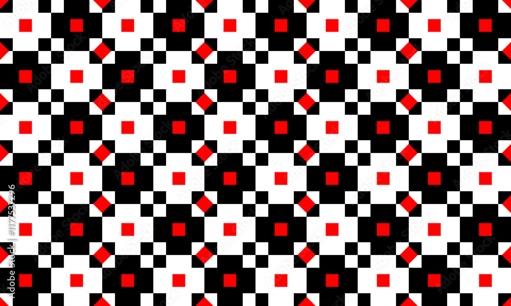 Fototapeta premium geometric pattern Artwork Red, white and Black
