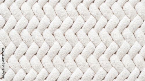 Close-up of a woven white textile pattern.