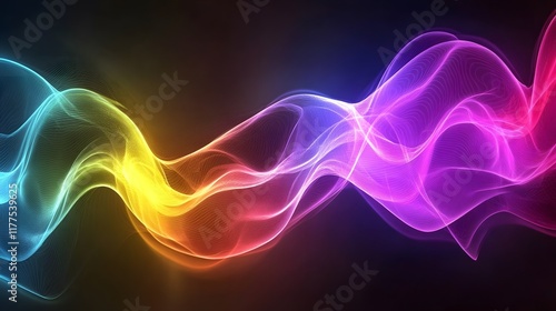 Wallpaper Mural Dynamic color waves flowing in abstract art digital creation vibrant environment artistic perspective visual concept Torontodigital.ca