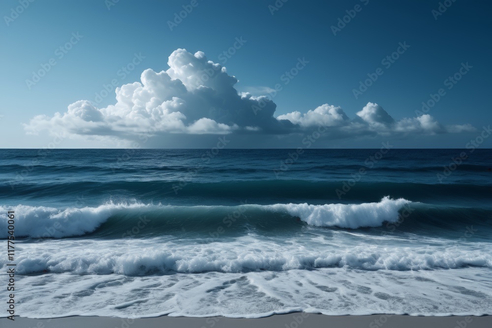 Obraz premium there is a large cloud that is over the ocean and the water