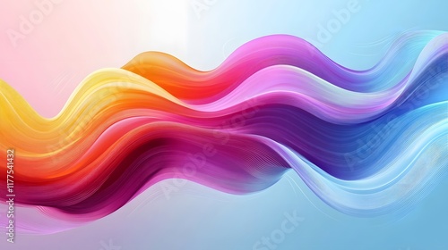 Dynamic color waves abstract art graphic design digital media vibrant fluidity concept photo