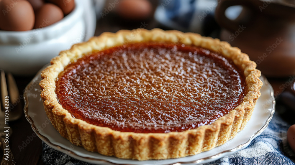 Treacle tart with a golden syrup filling Treacle tart with a golden syrup filling